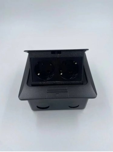 Розетка встраиваемая полуавтоматическая 2-м DB-02-20 IP55 145x145x65 черный картинка